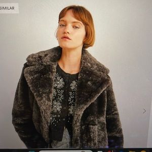 Boden Chocolate Fur Jacket